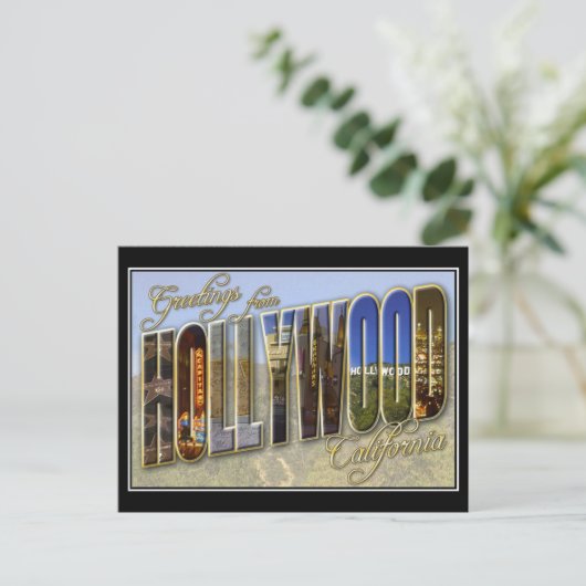 Hollywood Groeten Briefkaart (Staand voorkant)