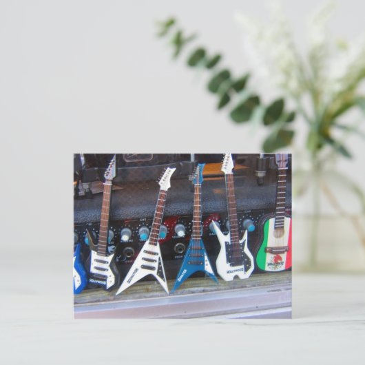 Hollywood Guitars Briefkaart (Staand voorkant)