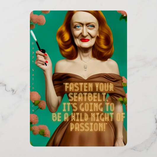  Hollywood Happy Valentijnse Golden Age Folie Feestdagenkaart (Voorkant)