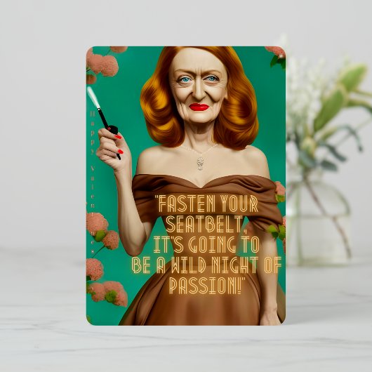  Hollywood Happy Valentijnse Golden Age Folie Feestdagenkaart (Staand Voorkant)