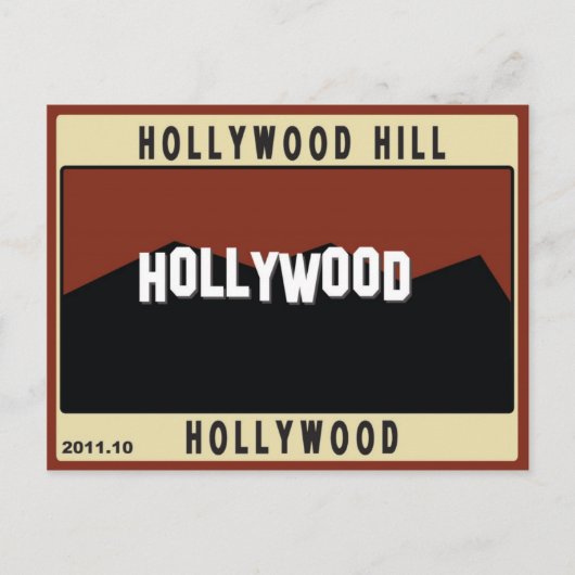 Hollywood Hills Briefkaart (Voorkant)