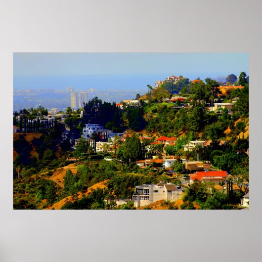 Hollywood Hills, California Print (Voorkant)