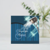 Hollywood huwelijksfilm bioscoopfeestje kaart (Staand voorkant)