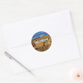 Hollywood, iconisch bord, ronde sticker (Envelop)
