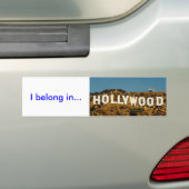 Hollywood, ik hoor thuis in... bumpersticker (Op auto)