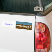 Hollywood, ik hoor thuis in... bumpersticker (Op Truck)