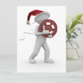 hollywood kerstmis feestdagenkaart (Staand voorkant)