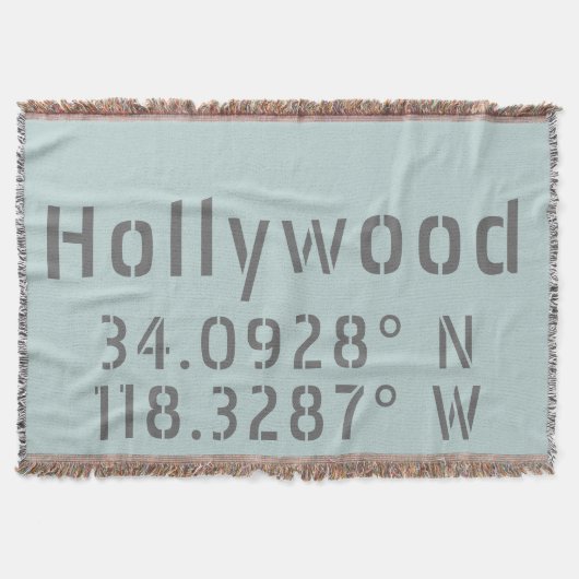 Hollywood Latitude Longitude Deken (Voorkant)