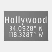 Hollywood Latitude Longitude Deurmat (Voorkant)