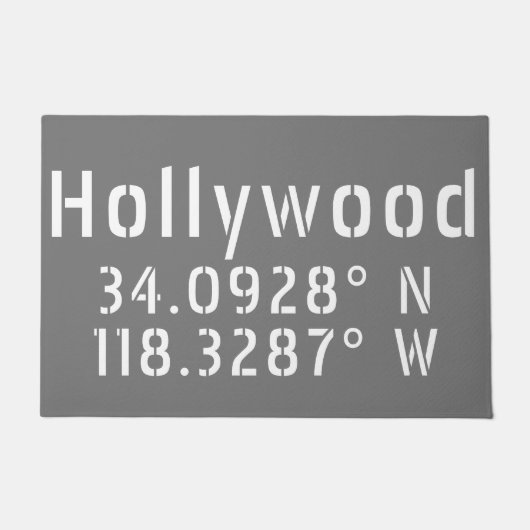 Hollywood Latitude Longitude Deurmat (Voorkant)