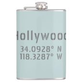 Hollywood Latitude Longitude Heupfles (Voorkant)