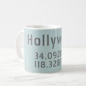 Hollywood Latitude Longitude Koffiemok (Voorkant links)