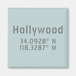 Hollywood Latitude Longitude Magneet