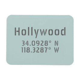 Hollywood Latitude Longitude Magneet