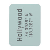 Hollywood Latitude Longitude Magneet (Verticaal)