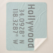Hollywood Latitude Longitude Sherpa Deken (Voorkant)