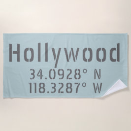 Hollywood Latitude Longitude Strandlaken
