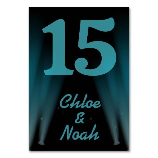 Hollywood Lights Bruiloft Kaart (Achterkant)