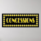 Hollywood Lights Concessions Sign Movie Party Poster (Voorkant)