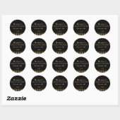 Hollywood Lights Zwarte Feest Sticker Label (Vel)