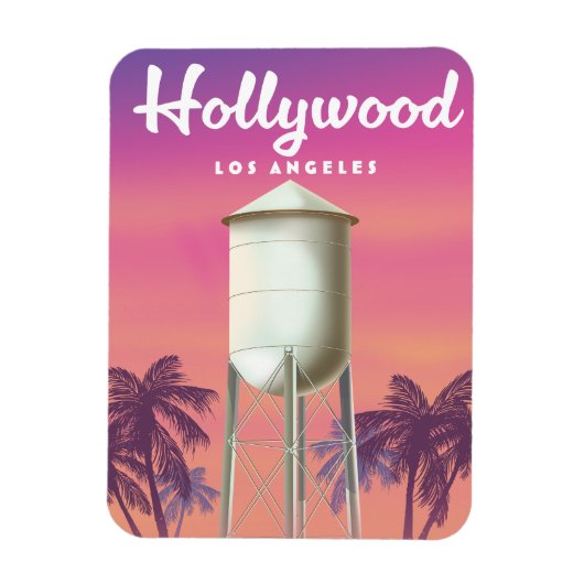 Hollywood Los Angeles Reisposter Magneet (Verticaal)