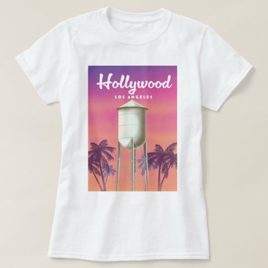 Hollywood Los Angeles Reisposter T-shirt (Design voorkant)