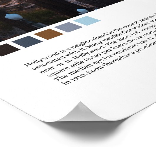 Hollywood - Los Angeles (Verenigde Staten) Poster (Hoek)