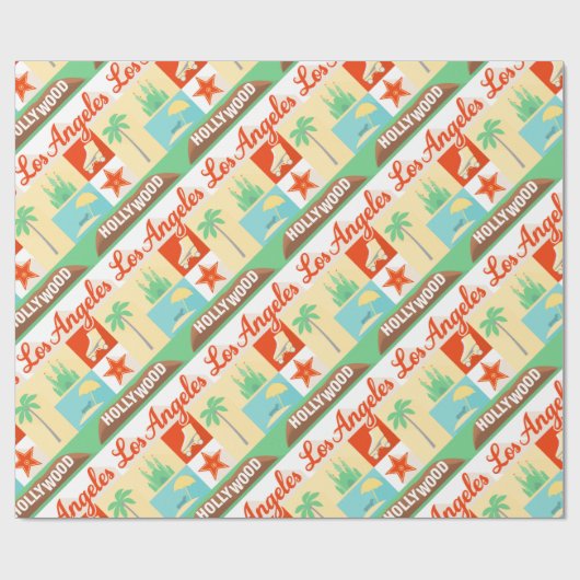 hollywood los angeles wrappapier cadeaupapier (Vlak)