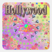 Hollywood Lucky Golden Sticker (Voorkant)