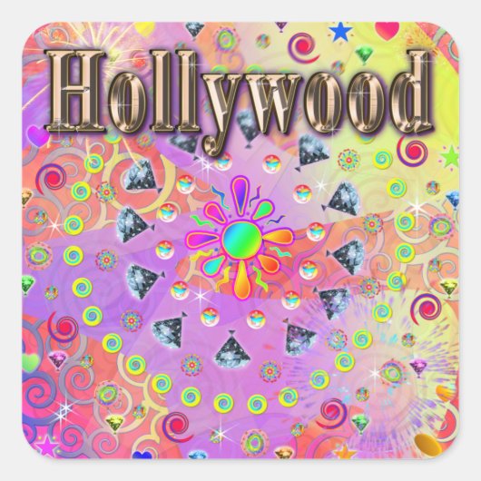 Hollywood Lucky Golden Sticker (Voorkant)