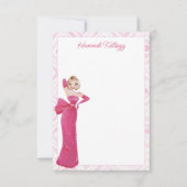  Hollywood Marilyn Pink gepersonaliseerd Bedankkaart (Voorkant)