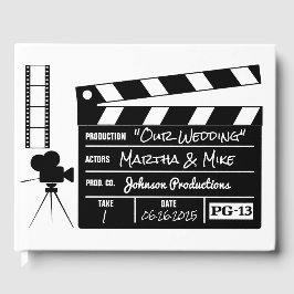Hollywood Movie Clapboard Wedding Guest Book Gastenboek