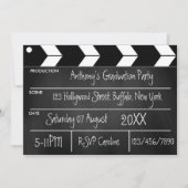 Hollywood Movie Graduation Party Chalkboard Kaart (Voorkant)