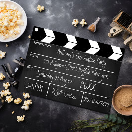 Hollywood Movie Graduation Party Chalkboard Kaart