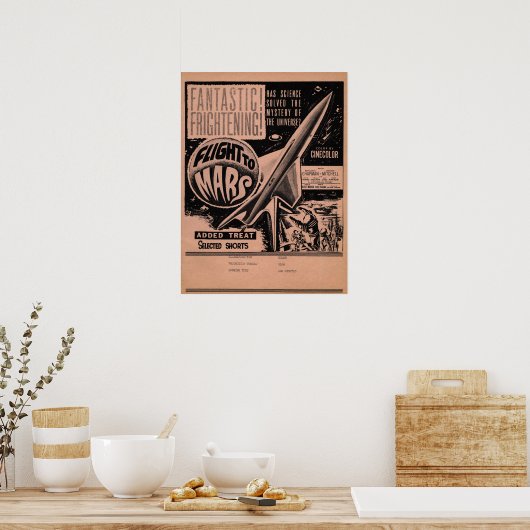  Hollywood Movie Poster Vlucht naar Mars (Keuken)