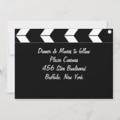 Hollywood Movie Theme Party Chalkboard Kaart (Achterkant)