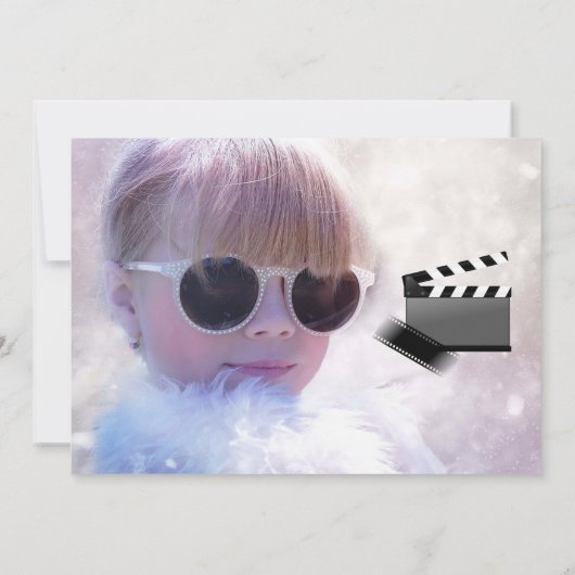 Hollywood Movie Theme Party Chalkboard Kaart (Achterkant)