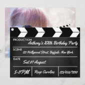 Hollywood Movie Theme Party Chalkboard Kaart (Voorkant / Achterkant)