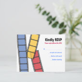 HOLLYWOOD MOVIES Bar Bat Mitzvah Reageer Kaart (Staand voorkant)