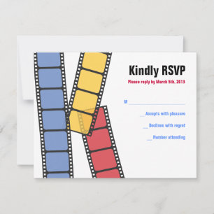 HOLLYWOOD MOVIES Bar Bat Mitzvah Reageer Kaart