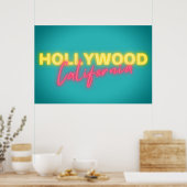 Hollywood  Neon Lights Poster (Keuken)