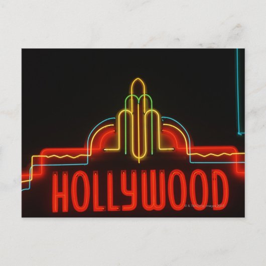 Hollywood-neonteken, Los Angeles, Californië Briefkaart (Voorkant)