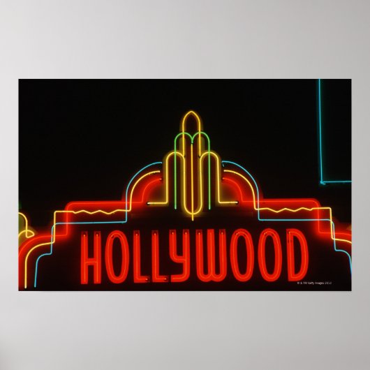 Hollywood-neonteken, Los Angeles, Californië Poster (Voorkant)