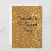 Hollywood Party, Hollywood Birthday Invitation Kaart (Achterkant)