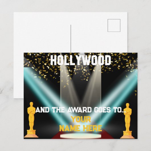 Hollywood Persoonlijk Briefkaart (Voorkant / Achterkant)