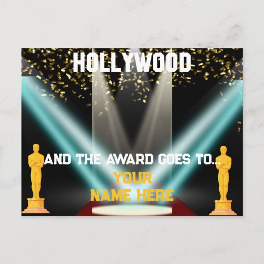Hollywood Persoonlijk Briefkaart (Voorkant)