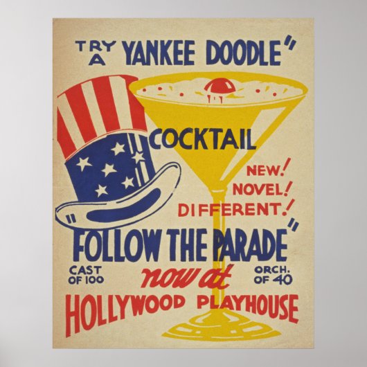 Hollywood Playhouse Vintage Poster (Voorkant)