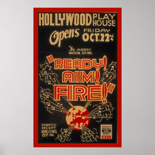 Hollywood Playhouse WPA  Theater Poster