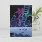 Hollywood Prom Template Kaart (Staand voorkant)
