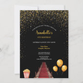 Hollywood Red Carpet Birthday Party Invitation Kaart (Voorkant)